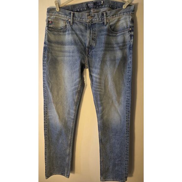 Polo Ralph Lauren Men's Jeans Team USA Active Taper Jeans in Medium Blue 36x34 - Picture 1 of 11